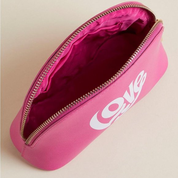 ❤️VINTAGE TORRID COSMETIC MAKEUP BAG LOVE PINK FAUX LEATHER ACCESSORY POUCH - Picture 2 of 8